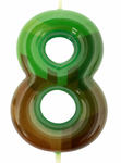 Green-Brown Minecraft Pixel Candle "8"