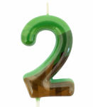 Green-Brown Minecraft Pixel Candle "2"