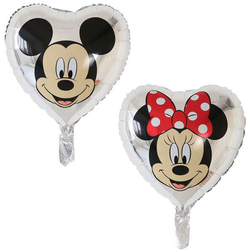 Minnie Silber Herz Folienballon 18" (45cm).)