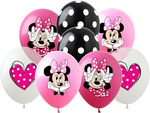 Minnie bedruckte Gummiballons (8 Stück).)