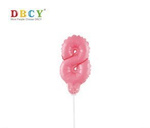 Zahlenballon auf einem Stock "8"