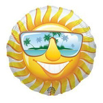 Foil Balloon "Sun" 18" (45cm.)