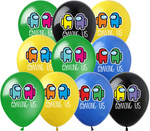 Unter US bedruckte Gummiballons (10 Stück).)