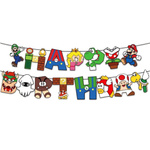 Papiergirlande Happy Birthday Super Mario