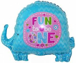 Foil Balloon mini "Blue Elephant "