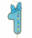 Babykerze Nummer "1" blau