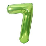 Foil Balloon Number "7" Lime Green (100cm.)