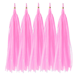 Schwanz für Ballons Rosa, Quaste (5Stk)