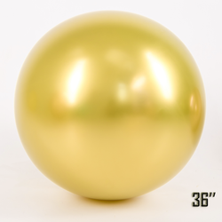 Riesenballon 36" CHROME, Gold (1 Stück).)