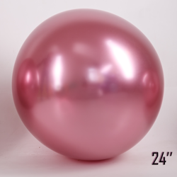 Riesenballon 24" CHROME, Rosa (1 Stück).)