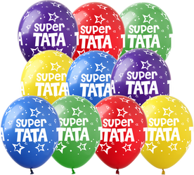 Super Dad bedruckte Gummiballons (10 Stück).)