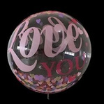Seifenblasen-Ballon mit LOVE YOU-Aufdruck (18 Zoll)