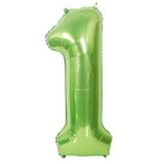 Balon Foliowy Cyferka "1" Jasnozielona (100cm.)
