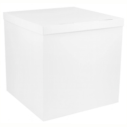 Exklusive weiße Geschenkbox für Ballons, 70x70 cm