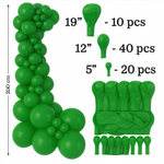 Set grüne Deko-Ballons 70 Stück