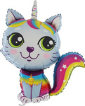 Folienballon Einhorn Katze, Grabo