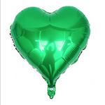 Foil balloon Heart, Green 18" (45cm.)