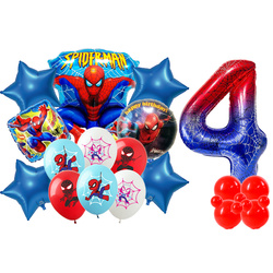 4er-Set Spiderman Folien- und Gummiballons mit Aufdruck