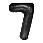Folienballon Nummer "7" Schwarz (100cm).)