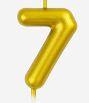 Goldene Geburtstagskerze Nummer "7" - Eleganz für jeden Anlass