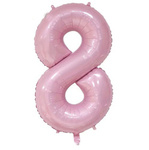 Balloon Foil Number "8" Light Pink (100cm.)