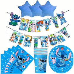 Lilo & Stitch Geburtstagsset - Blaue Dekorationen (44 Artikel)