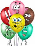 Rubber Balloons Spongebob Printed (6 pcs.)