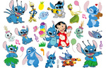 Lilo & Stitch Kinder Tattoos (1 Stück)