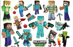 Kinderspiel-Tattoos, Minecraft, Pixels (1 Stück)