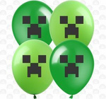 Balony gumowe z nadrukiem Minecraft Piksele (10 szt.)