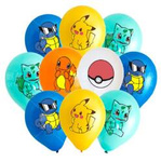 Pokemon bedruckte Gummiballons (10 Stück).)