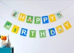 Papiergirlande Happy Birthday Dino (1 Stück).)