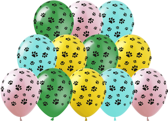 Bedruckte Gummiballons Paws (10 Stück).)