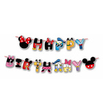 Papiergirlande Happy Birthday Disney Minnie Mouse Donald Goofy
