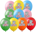 Rubber balloons with a Teddy Bear in Love print (10 pcs.)