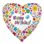 Happy Birthday 18" (45cm) Folienballon, FLEXMETAL™