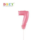 Zahlenballon auf einem Stock "7"