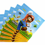 Super Mario Bros Papier Servietten bunt Party Dekorationen 20 Stück