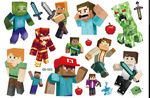 Kinderspiel-Tattoos, Minecraft, Pixels (1 Stück)