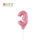 Foil Number with stick  "3"