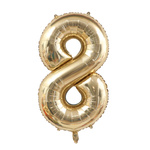 Folienballon Nummer "8" Champagner (100cm).)