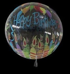 Seifenblasen Ballon mit Happy Birthday Druck (18 Zoll)
