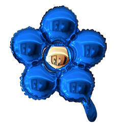 Mini Blue Flower Folienballon