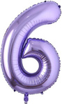 Balon Foliowy Cyferka "6" Fioletowa (100cm.)