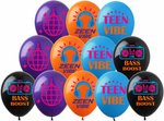 Teen Vibe Partyballons - bunte Musikballons 12 Stück bedruckt