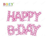 Satz HAPPY B-DAY Luftballons rosa (40 cm).)