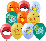 Pokemon bedruckte Gummiballons (10 Stück).)