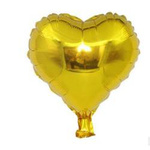 Goldfolie Herz 25 cm. (10 Stück)