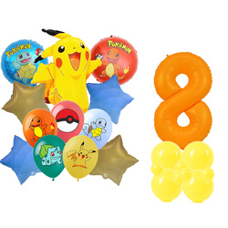 Satz von Nummer 8 Pokemon Folie und Gummi gedruckt Ballons