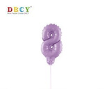 Zahlenballon auf einem Stock "8"